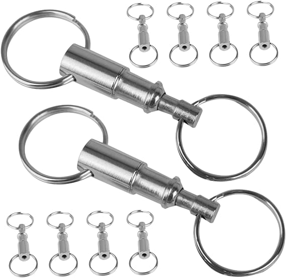 Photo 1 of  30 Pcs Key Accessories Quick Release Keychain Detachable Key Rings Lock Holder Key Accessory Detachable Apart Keychain Car Key Spring Split Snap Seperate Keychain Metal Lock Frame (red )