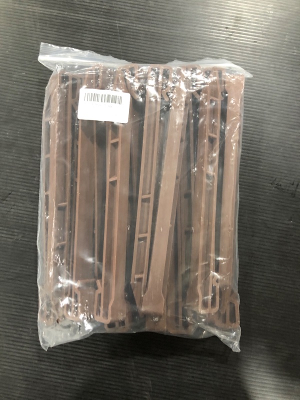 Photo 1 of 10" Inch Plastic Landscape Edging Stakes, Anchoring Spikes for Paver Edging, Weed Barriers, Turf, Tent, Weed Barrier, Timber, Carpentry, Tent etc. (25 PC, Brown) 25 PC Brown