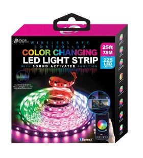 Photo 1 of Lifestyle Advanced 25' Wireless App Controlled Color LED Light Strip with Sound Activation
