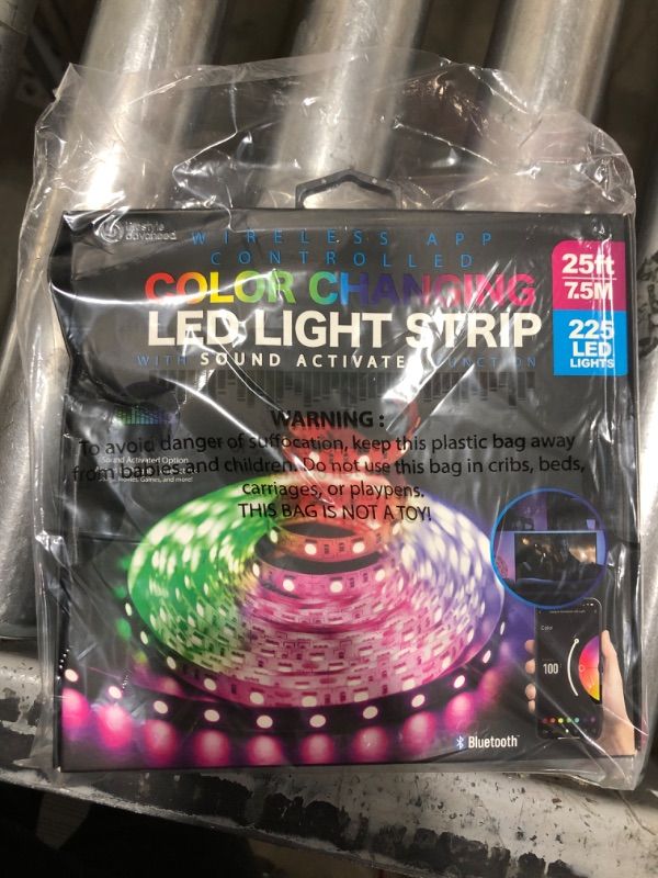 Photo 2 of Lifestyle Advanced 25' Wireless App Controlled Color LED Light Strip with Sound Activation
