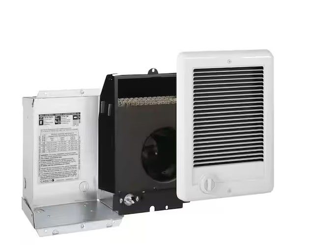 Photo 1 of 120-volt 1,500-watt Com-Pak In-wall Fan-forced Electric Heater in White with Thermostat
