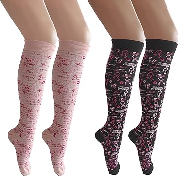 Photo 1 of CobCub Breast Cancer Awareness Socks,Women's Breast Cancer High Socks,Pink Breast Cancer Gifts for Women 