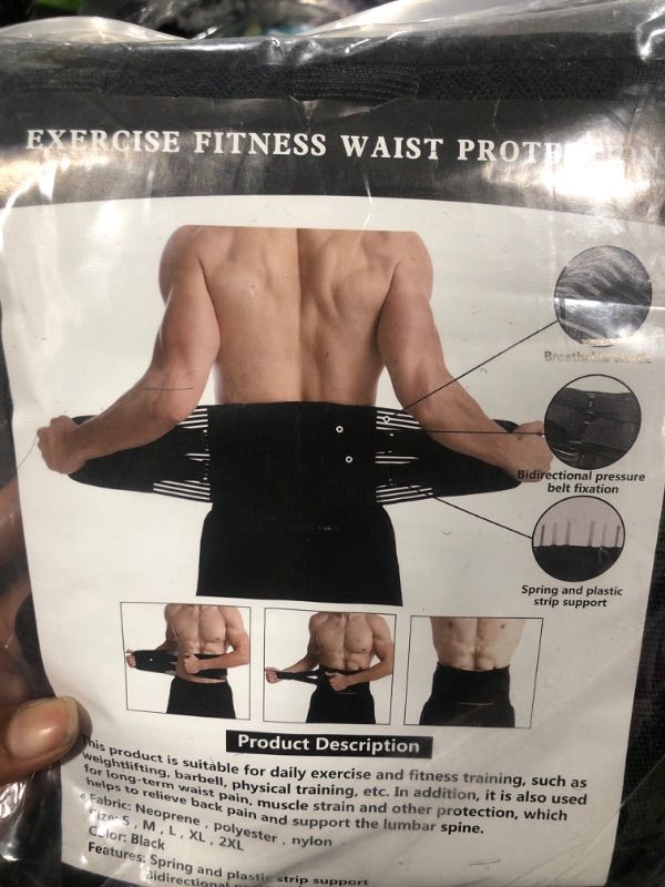 Photo 1 of Adjustable Back Brace for Men Women - Lumbar Support Belt for Lower Back Pain Relief and Posture Correction - Back Pain Relief Products Sciatica Pain Relief Brace and Waist Support for Heavy Lifting-L