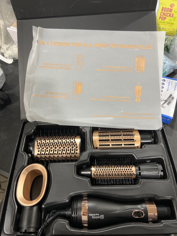 Photo 1 of Nicebay Hair Dryer Brush Blow Dryer Brush in One, Hot Tools Dryer Brush Set for Straightening/Drying/Curling, Oval Brush, Multi-Temperature Settings, Detachable Design for Women