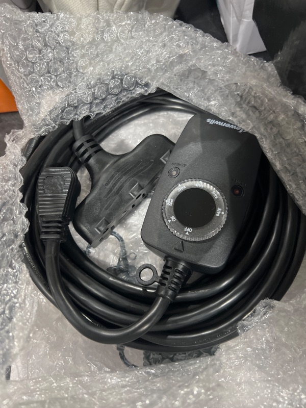 Photo 1 of DEWENWILS Light Timer Outdoor Weatherproof with 12 FT Extension Cord, Photocell Timer Switch with 3 Grounded Outlets for Holiday Decorations, Landscape Light, String Lights, UL Listed 12FT