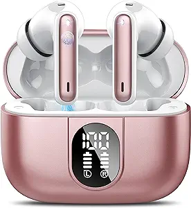 Photo 1 of Csasan Wireless Earbuds, 2023 Bluetooth Headphones 5.3 HiFi Stereo Earphones, 40H Playtime in-Ear Earbud, Bluetooth Earbud with Dual Mic Call, IP7 Waterproof Earphones Sport Headset for iOS