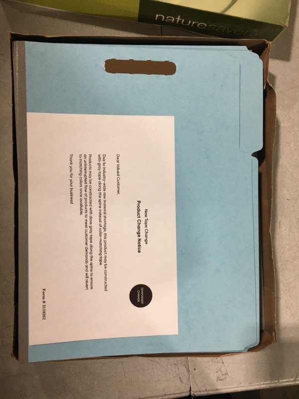 Photo 1 of NATSP17241 - Nature Saver Pressboard Fastener Folder