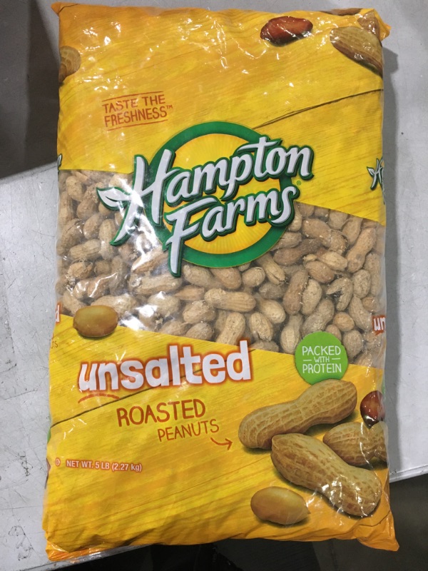 Photo 2 of An Item of Hampton Farms Unsalted In-Shell Peanuts (5 lbs.) - Pack of 1 - Bulk Disc (S?t ?f ?w?) Unsalted 5 Pound (Pack of 1)