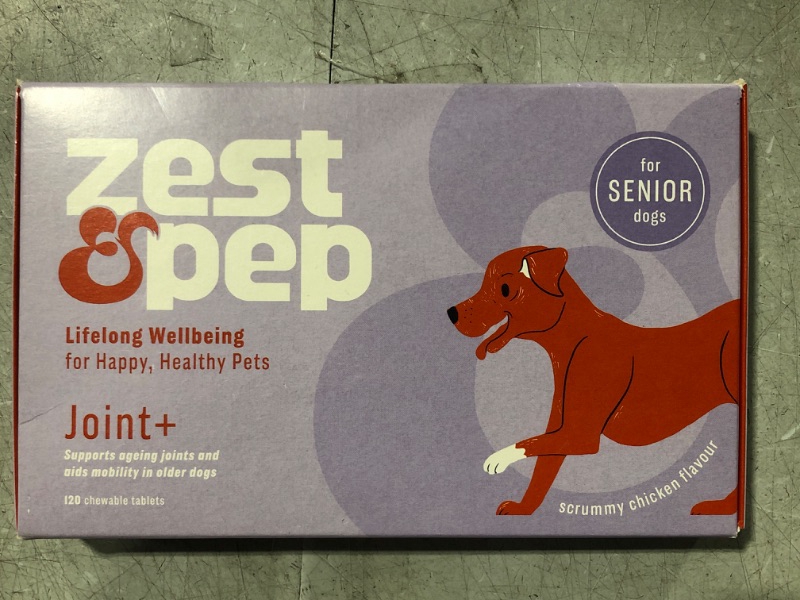 Photo 2 of Zest & Pep, Hip & Joint+ Supplements for Dogs - Dog Supplements, Dog Joint Aid - Turmeric, Glucosamine for Dogs - Dog Supplements for Stiffness & Discomfort - Senior Dogs (120 Tablets)