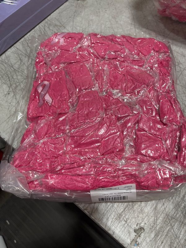 Photo 1 of 60 Pieces Breast Cancer Awareness Sweatbands Bulk Includes 20 Breast Cancer Ribbon Headband and 40 Sports Wristbands with Ribbon Pattern for Women Men Tennis Basketball Outdoor Athletic
