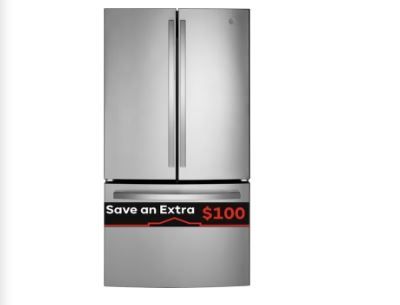Photo 1 of GE 27-cu ft French Door Refrigerator with Ice Maker (Fingerprint-resistant Stainless Steel) ENERGY STAR - see clerk notes - 
