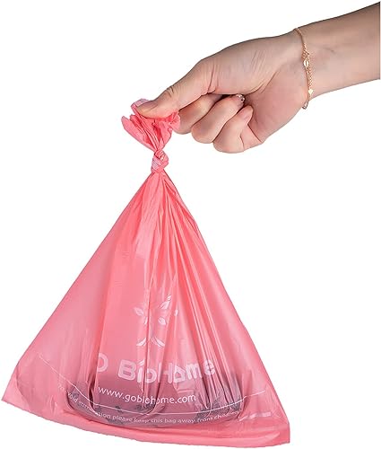 Photo 1 of Poop Bags | 4 Rolls/60 Count, Cornstarch Based | Extra Thicker, Leak Proof, Unscented | ASTM D6400 BPI Certified ? pink?
