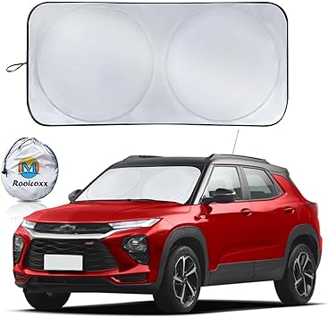 Photo 1 of ???????? Car Windshield Sunshade Foldable UV Reflector Car Front Window Sunshade Sunshade Durable 240T Material Car Sunshade for UV and Solar Heat Protection Keep Vehicle Cool (64 * 31in)
