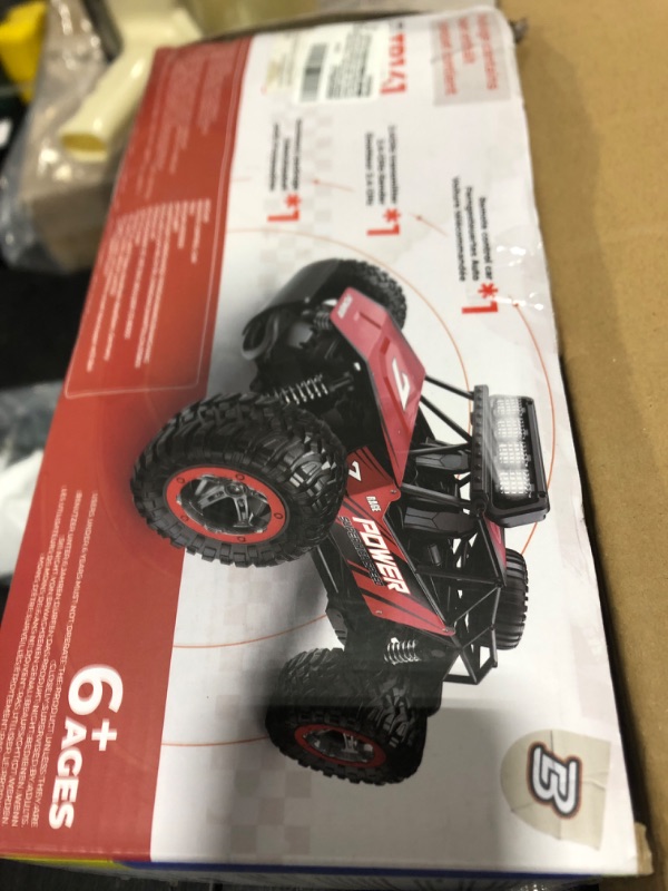 Photo 2 of BEZGAR TB141 RC Cars-1:14 Scale Remote Control Car, 2WD High Speed 20 Km/h All Terrains Electric Toy Off Road RC Car Vehicle Truck Crawler with Two Rechargeable Batteries for Boys Kids and Adults Blue 1:14 Scale