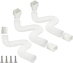 Photo 1 of 2pack +1 Extension pipe Rain Gutter Downspout Extensions Flexible, Drain Downspout Extender, from 21 TO 123, 21 To 63,Gutter connector Rainwater Drainage 