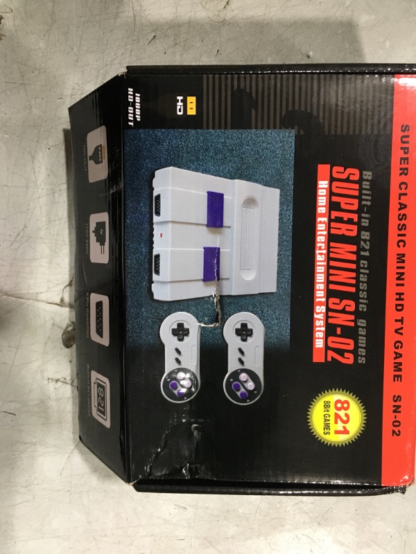 Photo 2 of Super Retro Game Console Classic Mini HDMI System with Built in 821 Old School Video Games, Super Classic Edition System, Plug and Play