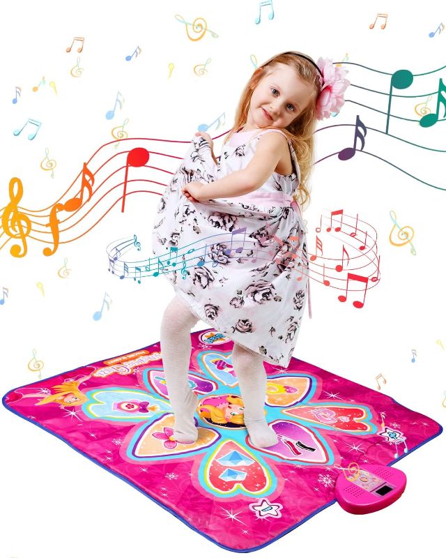 Photo 1 of CKOUFB Dance Mat for Kids, Musical Mat Electronic Educational Toys, Touch Play Floor Dance Mats, Christmas Birthday Gifts for Kids Ages 3-12
