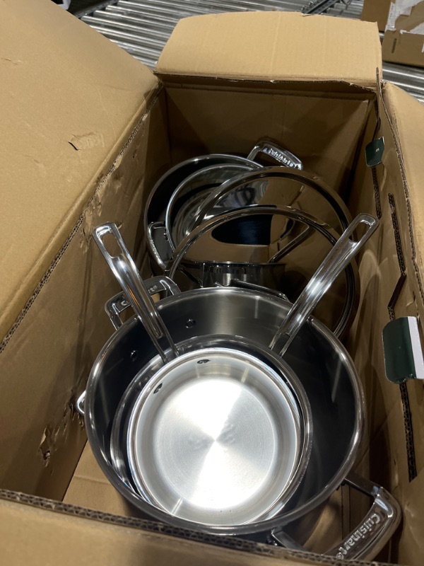 Photo 2 of 12 Piece Cookware Set by Cuisinart, MultiClad Pro Triple Ply, Silver, MCP-12N