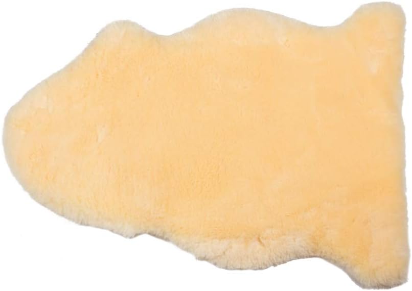 Photo 1 of  Natural Cozy Baby Thick and Lush Pile Durable Construction 100% Icelandic Lambskin Wool Baby Playmat Rug, Cornsilk Cream, 2 ft x 3 ft 