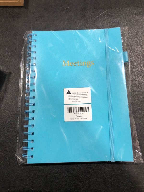 Photo 2 of B5 Meeting Notebook for Work, 70 Sheets/140 Pages Meeting Notebook, 9.8 x 6.9in Work Planner, Work Notebook for Office/Business, Meeting Notes Notebook for Work