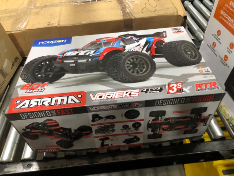 Photo 2 of ARRMA RC Truck 1/10 VORTEKS 4X4 3S BLX Stadium Truck RTR (Batteries and Charger Not Included), Red, ARA4305V3T1