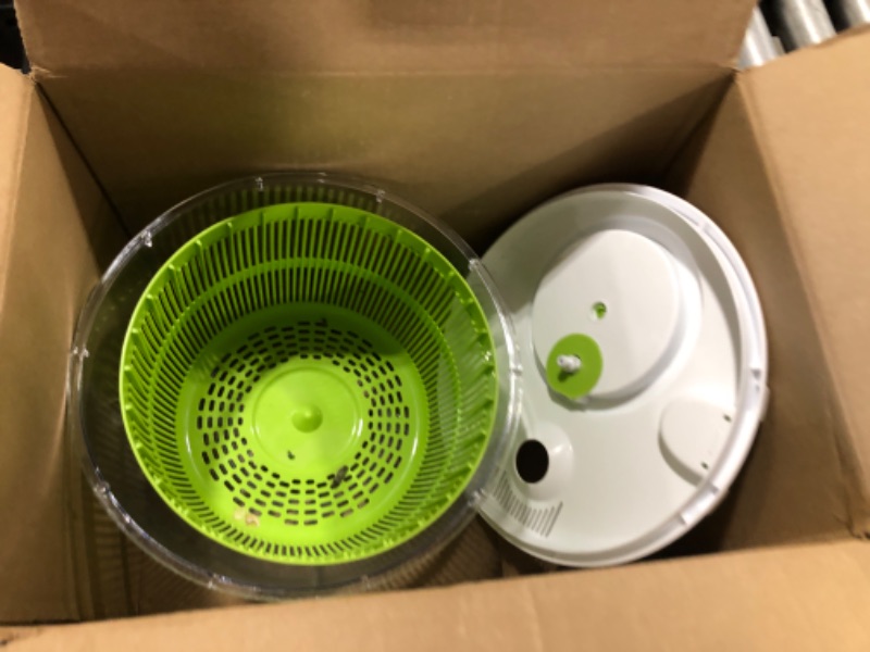 Photo 2 of Farberware Easy to use pro Pump Spinner with Bowl, Colander and Built in draining System for Fresh, Crisp, Clean Salad and Produce, Large 6.6 quart, Green Pro Salad Spinner