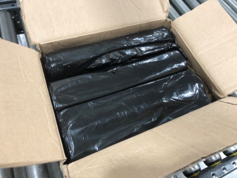 Photo 2 of 64-65 Gallon Black Trash Bags, (120 Bags Bulk) 60 Gallon Extra Large Black Trash Bags, High Density Large Garbage Bags