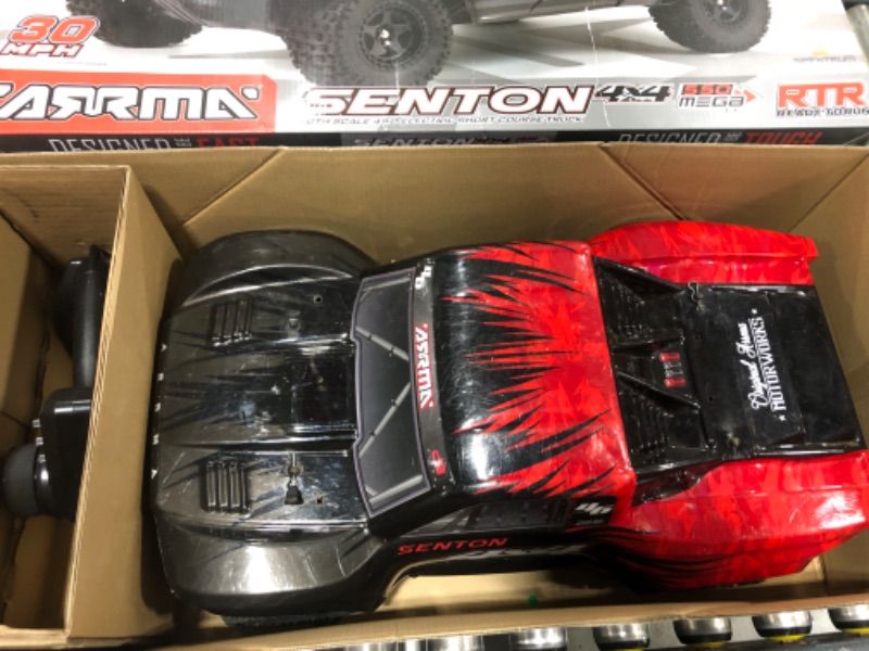 Photo 4 of ARRMA 1/10 SENTON 4X4 V3 MEGA 550 Brushed Short Course RC Truck RTR (Transmitter, Receiver, NiMH Battery and Charger Included), Red, ARA4203V3T1