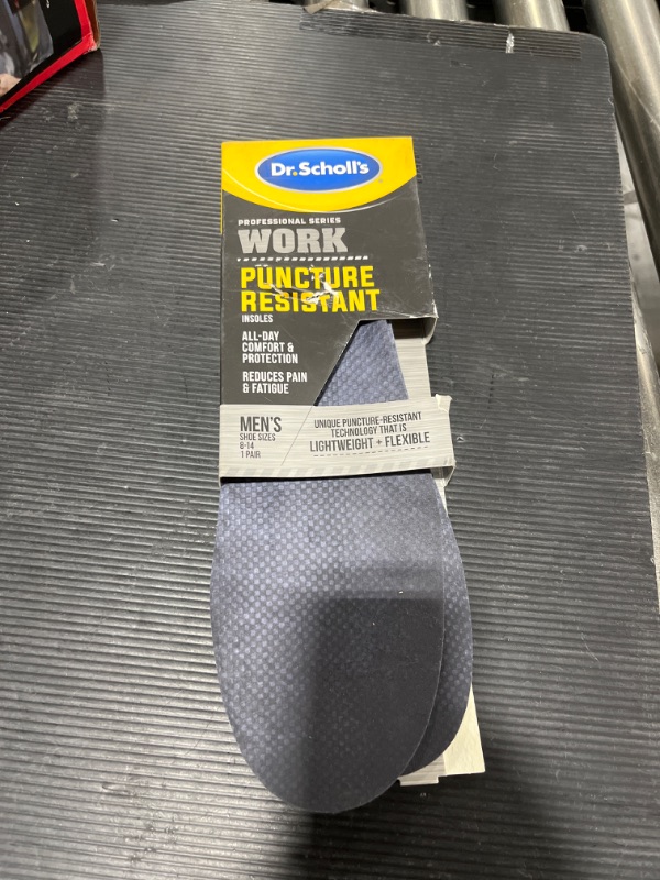 Photo 2 of Dr. Scholl's Professional Series Work Puncture Resistant Insoles, Men's 8-14, Trim to Fit Puncture Resistant Men's 8-14