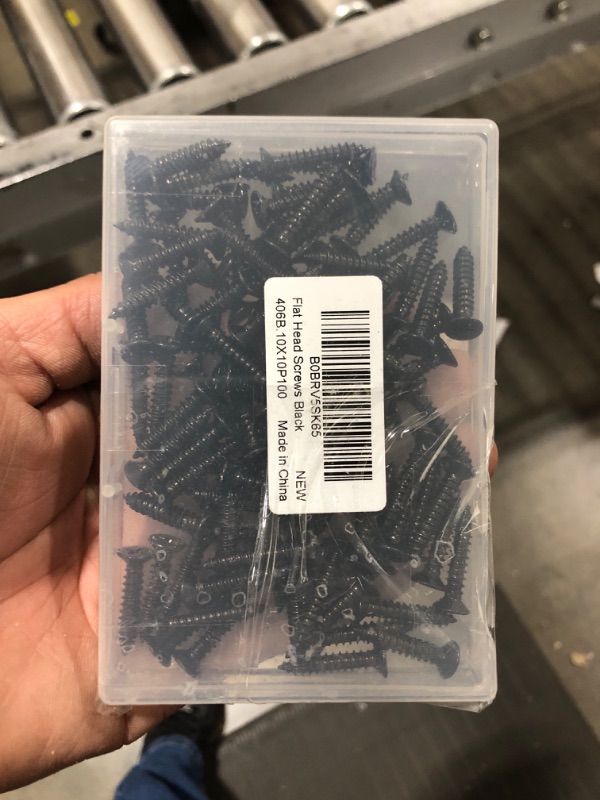 Photo 2 of #10 x 1" Flat Head Phillips Self Tapping Screws Metal Drilling Screws 18-8 Stainless Steel 304 Black Oxide 100 PCS 100 #10 x 1"