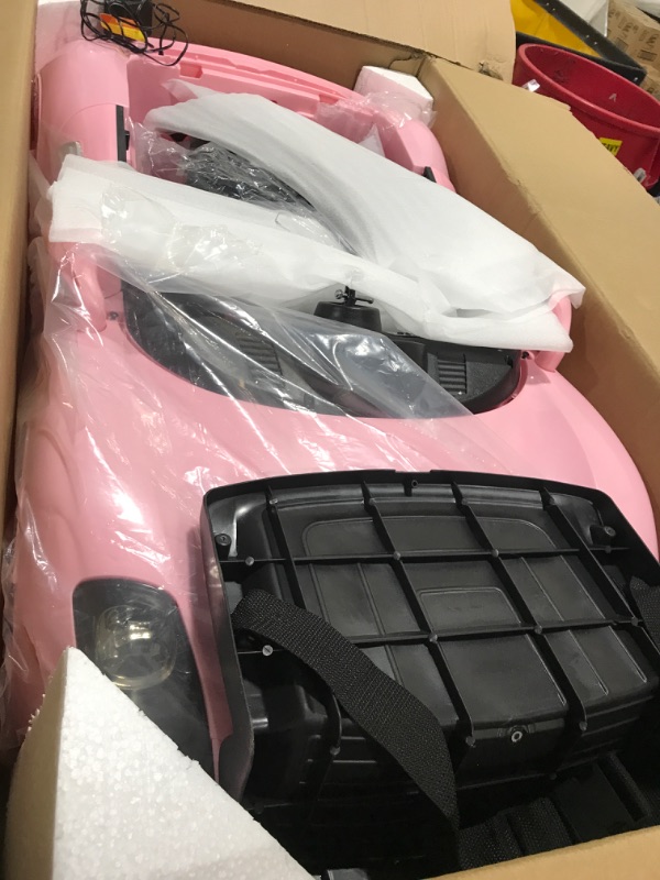 Photo 1 of Lil' Rider Kids Ride On Car with Remote Control – Sports Car for Kids 6V Battery Powered Ride On Toys with Sound, MP3 and USB for Ages 3 – 6 (Pink)