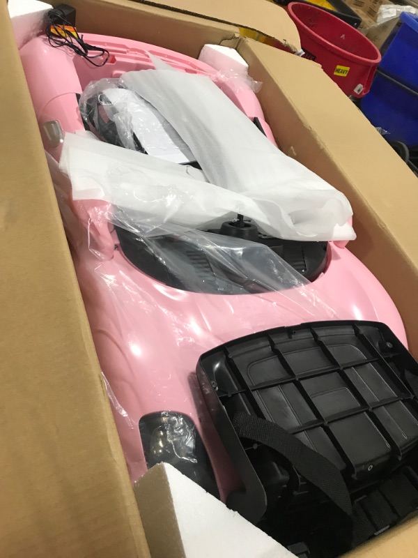 Photo 1 of Lil' Rider Kids Ride On Car with Remote Control – Sports Car for Kids 6V Battery Powered Ride On Toys with Sound, MP3 and USB for Ages 3 – 6 (Pink)