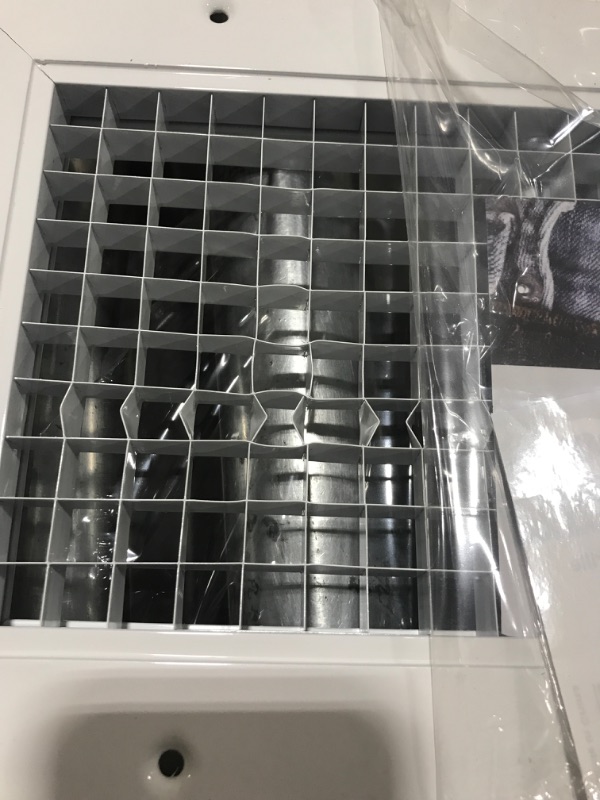Photo 3 of 6" x 30"  Cube Core Eggcrate Return Air Grille - Aluminum Rust Proof - HVAC Vent Duct Cover - White [Outer Dimensions: 7.75 X 31.75] 6 x 30 Return Grille