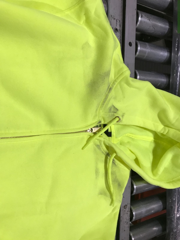 Photo 3 of Carhartt Men's Loose Fit Midweight Full-Zip Sweatshirt X-Large Brite Lime