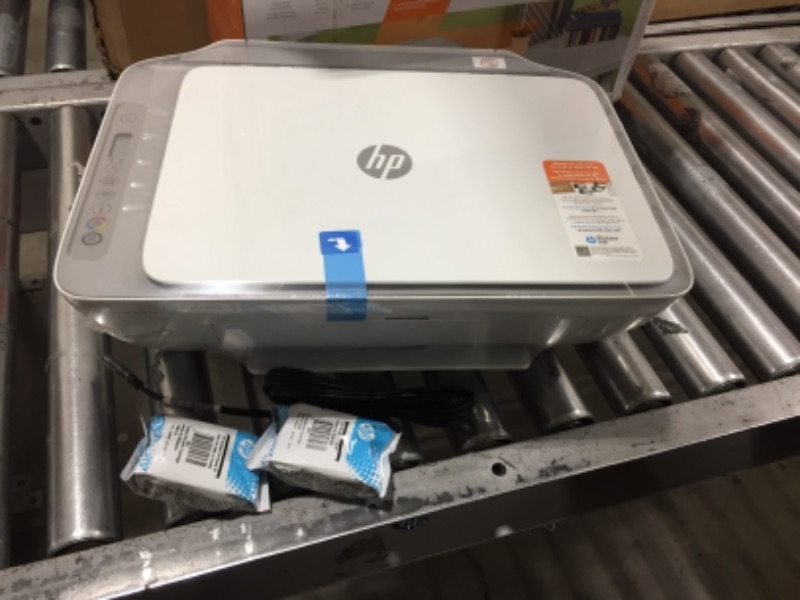 Photo 2 of HP DeskJet 2755e Wireless Color All-in-One Printer with bonus 6 months Instant Ink (26K67A), white