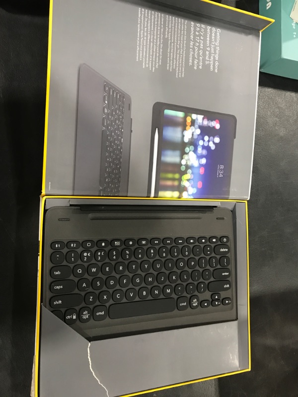 Photo 2 of ZAGG Slimbook Go - Ultrathin Case, Hinged with Detachable Bluetooth Keyboard - Made for 2019 Apple iPad Pro 12.9" - Black
