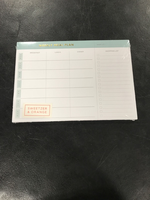 Photo 2 of Sweetzer & Orange Weekly Meal Planner and Grocery List Magnetic Notepad. Teal 10x7” Meal Planning Pad with Tear Off Shopping List. Plan Weekly Menu Food for Weight Loss or Dinner List for Family!