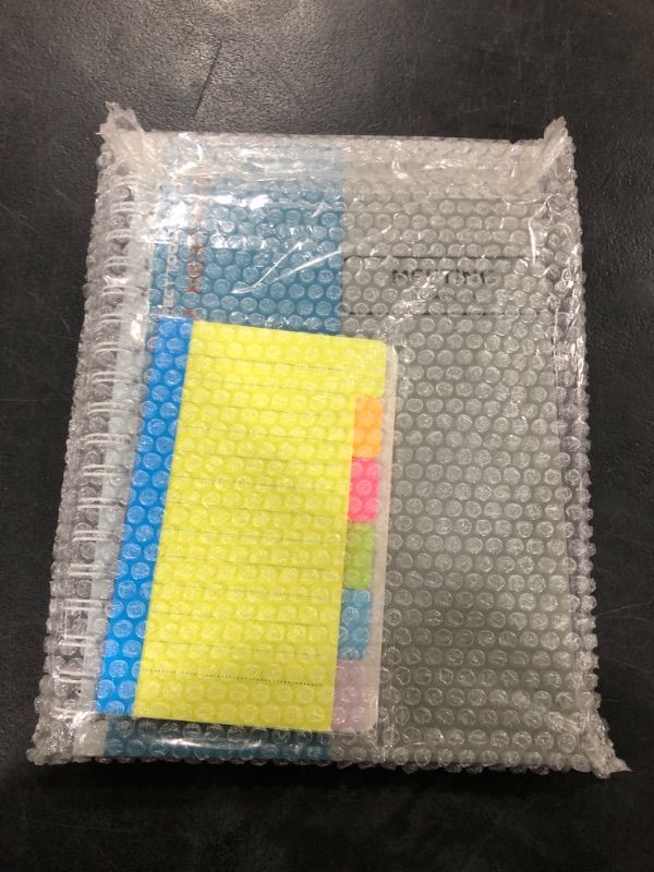 Photo 1 of Meeting Notebook with plastic cover 160 pages of 120 gsm (7"x10"), Work Notebook designed with action planner and table of contents, Meeting Notebook For Work includes 60 lined sticky notes 4"x6" 