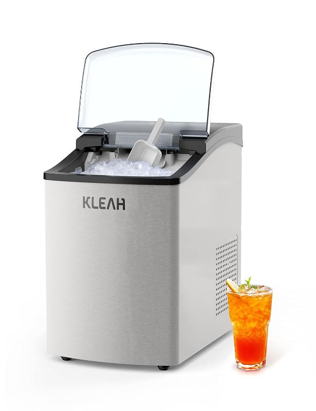 Photo 1 of Nugget Ice Maker Countertop, 40lbs/Day, Pebble Ice Maker Machine with Ice Scoop and Basket, Self-Cleaning, Auto Water Refill, Touch Button, Ice Coffee and Cocktails for Indoor/Outdoor
