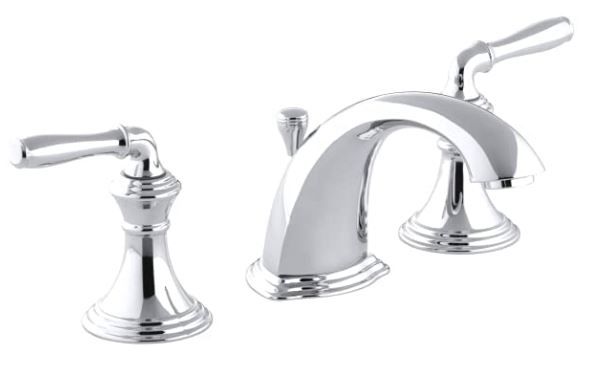 Photo 1 of  Bathroom Sink Faucet, Devonshire Collection, 2-Handle Widespread Faucet with Metal Drain, Polished Chrome