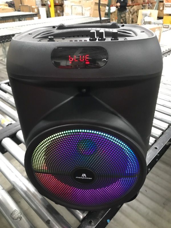 Photo 2 of Max Power Rumble 12" Woofer Bluetooth Trolley Speaker with Stand
