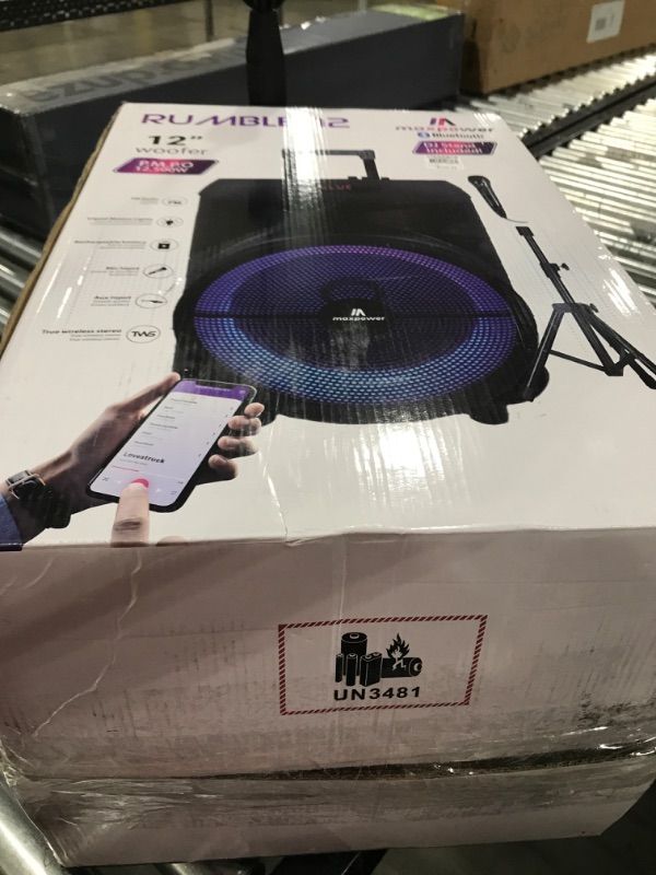 Photo 1 of Max Power Rumble 12" Woofer Bluetooth Trolley Speaker with Stand

