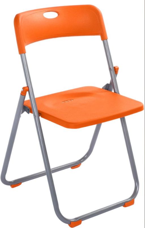 Photo 1 of 1 Pack Folding Plastic Chairs Pack Steel Folding Dining Chairs Folding Chairs Bulk Fold Up Event Chairs Portable Plastic Chairs with Steel Frame 440lb for Events Office Wedding Indoor Outdoor (Orange)