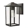 Photo 1 of 1-Light 12 in. Bronze Hardwired Classic Outdoor Wall Lantern Sconce Light with Clear Glass
