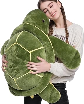 Photo 1 of DOLDOA Big Plush Eyes Sea Turtle Stuffed Animal Tortoise Toys for Children Girlfriend (33 inch)