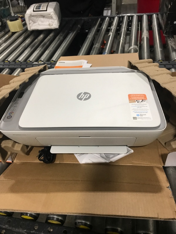 Photo 2 of HP DeskJet 2755e Wireless Color All-in-One Printer with bonus 6 months Instant Ink (26K67A), white