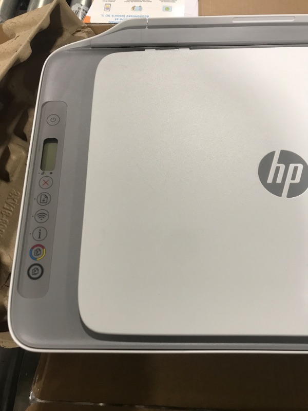 Photo 3 of HP DeskJet 2755e Wireless Color All-in-One Printer with bonus 6 months Instant Ink (26K67A), white