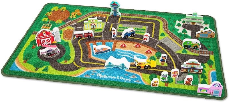 Photo 1 of Adventure Bay (22 Pieces) PAW Patrol Town Mat with Wooden Toys for Ages 3+