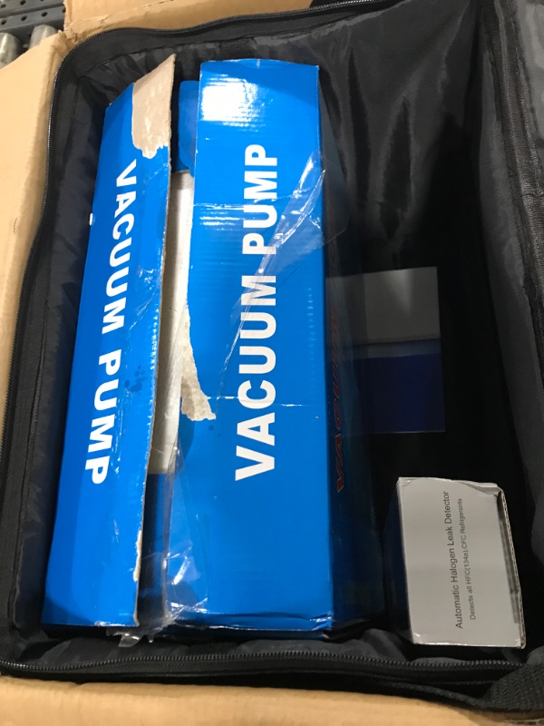 Photo 3 of FAHKNS 110V 4 CFM Vacuum Pump 1/3HP with Manifold Gauge and Leak Detector Set for A/C HVAC Auto Repair R410a R134 with Oil