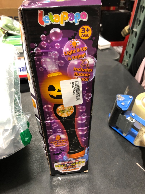 Photo 1 of 12" PUMPKIN LIGHT-UP BUBBLE BLOWER